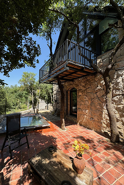 Red outdoor tiles